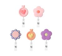 Clip De Insignia De 5 Piezas, Soporte De Insignia Retráctil, Clip De Insignia Linda Creativa, Estante De Insignia Reutilizable, Accesorios De Insignias De Tarjetas De Identificación