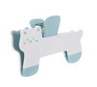 Clip de Libro Forma de Gato, 12,9x7,8x2cm azul | Plástico Núcleo de Acero, Diseño Mate Antirayas, para Partituras, Revistas y Recetas