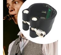 Clip De Ligadura Para Saxofón - Abrazadera De Sujeción De Cuero, Para Saxofón Alto, Soporte Para Boquilla De Un Solo Tornillo Ajustable, Accesorio De Música Portátil | Viaje Hotel Apartamento Práctica