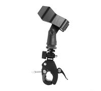 Clip de micrófono ajustable con cabezal de bola y abrazadera de expansión para radio, transmisión en vivo y podcasting, compatible con micrófono de 10-48 mm de diámetro, se adapta a tubos y