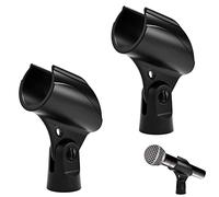 Clip de Micrófono de Rosca, Clip de Micrófono, Abrazaderas de Micrófono Negras, Soporte de Clip para Micrófono, Para Conciertos Videoconferencias Escenarios, 2 Piezas, Butyeak