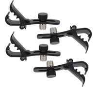 Clip de micrófono de tambor, 4PCS a prueba de golpes de sujeción de micrófono Clips Drums Micro Phone Clamp Mount Holder Ajustable Compacto Universal Lapel Mic Stand Rim Musical Instrument Supplies