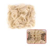 Clip de moño para mujer en cola de caballo, postizo de moño rizado para boda, moño desordenado, pieza de pelo sintético, moño de pelo desordenado, extensión de cola de caballo, peines Updo (color: 0