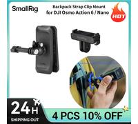 Clip de Montaje para Correa de Mochila SmallRig para DJI Osmo Action 6 / Nano 360 ° Cabezal esférico y soporte de 2 puntas con parte trasera magnética 6307