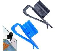 Clip de montaje para cubeta de filtración de acuario, soporte de fijación de tubería de agua para tanque de pecera, soporte de manguera para cambio seguro de agua y sistema de filtración (negro y azul