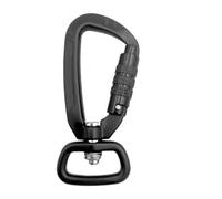Clip De Mosquetón, Gancho Con Resorte, Negro/plateado, Mosquetón De Aluminio Resistente, Clip De Gancho De Resorte, Accesorio Seguro Para Equipo, Para Picnic, Escalada, Supervivencia, Gimnasio, Mujere