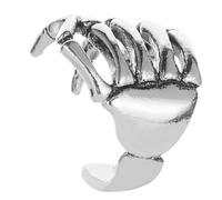 Clip de oreja de hueso de espina dorsal punk rock, accesorio de aleación de metal, joyería de mano para trajes vanguardistas, joyería punk de aleación, One Size, como se describe, como se describe