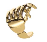 Clip de oreja de hueso para la columna vertebral, accesorio punk rock, aleación de metal, joyería de mano para trajes vanguardistas, clip de oreja de hueso gótico, piercing de negación, One Size, como