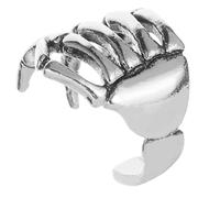Clip de oreja de hueso para la columna vertebral, accesorio punk rock, aleación de metal, joyería de mano para trajes vanguardistas, clip de oreja de hueso gótico, piercing de negación, One Size, como