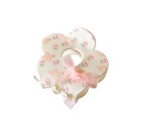 Clip de pajarita, clip de pelo de flores, clip de tiburón de horquilla(Pink flower clip 7.5cm)