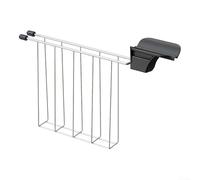 Clip de pan de acero inoxidable con asas resistentes al calor, compatible con tostadoras y panificadoras para tostar pequeños artículos de pan sin ensuciar (negro)