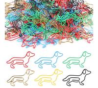 Clip de Papel de Perro Salchicha Clips para Papeles Animales de Metal Multicolor 100Pz Clips de Oficina con Diseño de Perro Salchicha Creativos con Dibujos para Escuela Oficina Casa Documentos