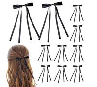 Clip de para el cabello, pinzas para el pelo, cinta, largo de satén antideslizante, accesorios elegantes para el cabello para niñas