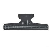 Clip de partituras resistente para partituras para páginas - Cierre de libro ABS negro para guitarra, violín y piano - Accesorio de carpeta de notas musicales de 150 mm