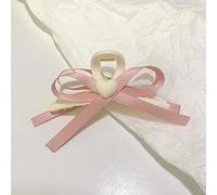 Clip de pelo con lazo de color caramelo con lazo dulce para el pelo, tocado lindo ballet princesa Y2K niñas moda tiburón clip horquilla accesorios mujeres