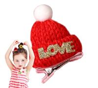 Clip de pelo de gorro de Navidad | Horquilla de gorro de punto navideño suave e interesante - Accesorios de disfraces para árbol de Navidad, citas, viajes, fiesta de Navidad, reunión, hogar Fovolat