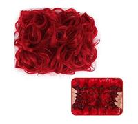 Clip de pelo de moño desordenado en cola de caballo, postizo de moño rizado para mujeres de boda, pieza de pelo de moño desordenado, moño de pelo sintético, extensión de cola de caballo, peines Updo