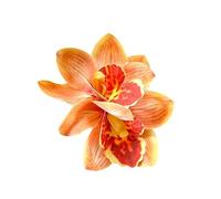 Clip de pelo de orquídea - 4.33in Summer Floral Resin Hair Accessory | Clip lateral de vacaciones de playa antideslizante para las mujeres | Cute nupcial Headpiece para la boda de primavera | 7g