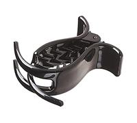 Clip de pelo francés para mujer, pinza de pelo duradera, soporte de de 3 dientes, captura de pelo femenino, negro