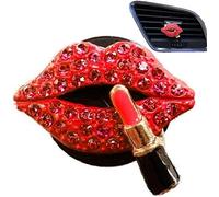 Clip de perfume de aromaterapia con labios rojos para coche, decoración de fragancia de aire interior, normal