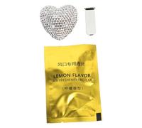 Clip de Perfume para Salida de Aire del Coche Gemas | Plata, Diseño en Forma de Corazón, Adorno para Rejilla de Ventilación, 1 Pieza