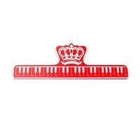 Clip de plástico para notas musicales, accesorio portátil para músicos, soporte de ABS resistente para páginas de libros, bolsas de alimentos, tamaño 15 x 5 x 2,5 cm, color rojo