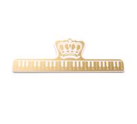 Clip de plástico para notas musicales, accesorio portátil para músicos, soporte de ABS resistente para páginas de libros, bolsas de alimentos, tamaño 15 x 5 x 2,5 cm, dorado