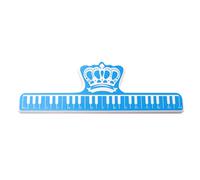 Clip de plástico para notas musicales, accesorio portátil para músicos, soporte de ABS resistente para páginas de libros, bolsas de alimentos, tamaño 15 x 5 x 2,5 cm, color azul