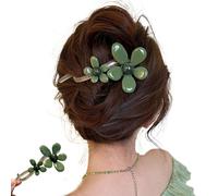 Clip de plátano, clips de cabello torcido, decoración de flores clip de plátano, clips de cabello de francés, barretas no deslizantes, garras de elegancia vintage, accesorios de moda para mujere