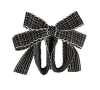 Clip de plátano con diseño de dientes suaves para coleta alta, lazos a cuadros, cómodo de llevar sin daños en el cabello, en varios colores, clip de lazos a cuadros