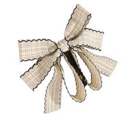 Clip de plátano con diseño de dientes suaves para coleta alta, lazos a cuadros, cómodo de llevar sin daños en el cabello, en varios colores, clip de lazos a cuadros