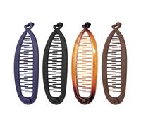 Clip De Plátano Vertical De 4 Piezas, Rizador De Cabello Con Temperamento Con Peine Inferior, Clip De Cabeza De Bola De Cola De Caballo Alta, Retro Francés, Universal Para Cabello Rizado Y Liso.