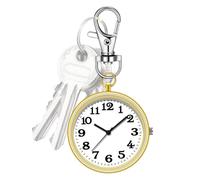 Clip de reloj - Hebilla para reloj de bolsillo | Reloj de bolsillo portátil | Reloj de bolsillo con mosquetón luminoso, elegante y exquisito dije de bolsa de reloj para familiares, amigos