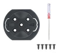 Clip de reparación de soporte de computadora para bicicleta Garmin Edge, base de repuesto de plástico resistente con tornillos autorroscantes, 34 mm OD 20-22 mm de espacio entre agujeros, fijación