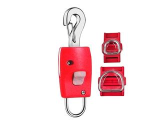 Clip de seguridad, clip de etiqueta de perro para cuello, cierre seguro, válvula de bloqueo rápido, suministros de mascotas portátiles reutilizables para camping de senderismo