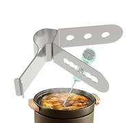 Clip de sonda para termómetro - Soporte universal de sensor de 3 agujeros, abrazadera de acero inoxidable, abrazadera de temperatura ambiente para horno de barbacoa, ahumador, barbacoa, cocina