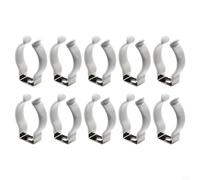 Clip de soporte de lámpara de acero inoxidable para tubos fluorescentes lineales T8 y T12 - Juego de clips de montaje de accesorios de agarre de goma aislados de 10 piezas para luz de techo
