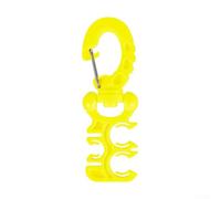 Clip de soporte de manguera de buceo para regulador BCD, liberación rápida de 3 agujeros con rotación de 360°, compatible con segunda etapa y calibre, negro/amarillo/blanco (amarillo)