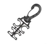 Clip de soporte de manguera de liberación rápida para reguladores de buceo, abrazadera giratoria de 4 agujeros para evitar que la manguera se tuerza y flujo de aire estable (negro)