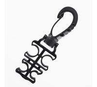 Clip de soporte de manguera regulador de segunda etapa con liberación rápida de 4 agujeros, diseñado para fijación BCD, abrazadera giratoria para un flujo suave de la manguera y fácil manejo (negro)