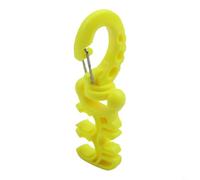 Clip de soporte de manguera regulador de segunda etapa para buceo con giro de 360 grados y montaje de tres puntos para correas BCD (amarillo)