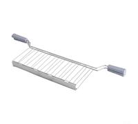 Clip de soporte de pan de acero inoxidable, jaula de sándwich de 43 cm para uso en tostadora, solución de tostado sin esfuerzo (gris)