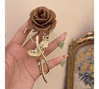 Clip de tiburón, pinzas de pelo, Retro Rosa Roja Horquilla Parte Posterior De La Cabeza Una Palabra Horquilla Tiburón Coreano Clip Headwear -1 (Color : 2) (Color : 2) (Color : Ts5226 1)