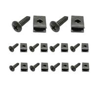 Clip de tornillo para motocicleta de coche - Soporte metálico tipo U, herramienta de fijación de guardabarros de parachoques automotriz anticorrosión, material de protección resistente | Núcleo de