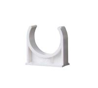 clip de tubería de agua, Abrazadera tipo U de 1/5/10 Uds., soporte PVC blanco/gris, montaje fijo con tornillos(White,50MM 5 PIECES)