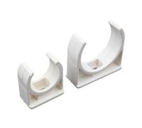 Clip de tubo de plástico, clips de tubo, 10 unidades/lote ID 20 ~ 50 mm, abrazadera de PVC, conectores de agua de jardín, accesorios de riego, correa fija tipo U (blanco 32 mm)