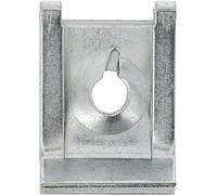 Clip de tuerca de pinza, 0,5 a 4 mm, grosor de chapa, 4,8 mm, diámetro de tornillo, 20 mm x 14 mm, lote de 25