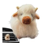 Clip de ventilación de aire para coche, difusor de aromaterapia de Highland Cows, difusor de aroma de fieltro de lana para coche, clips de fragancia creativos, lindos para dispositivos de coche y