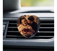 Clip de ventilación de coche con cristales personalizados y foto personalizada, clips ambientadores para coche, accesorios de decoración para el interior del coche para mujeres