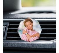 Clip de ventilación de coche con cristales personalizados y foto personalizada, clips ambientadores para coche, accesorios de decoración para el interior del coche para mujeres